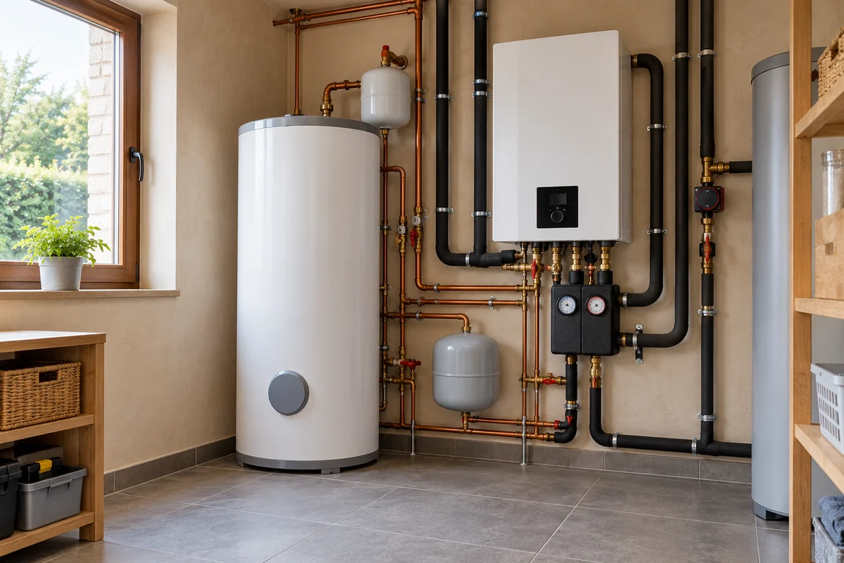 Illustration d’une installation de chauffage intérieure